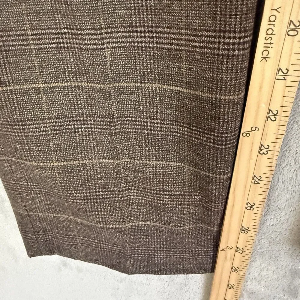 Lauren Ralph Lauren Dress Pants 36x30 (Inseam 28) Brown Glen Plaid Windowpane